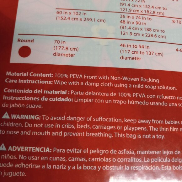 Holiday Time 70" Round Vinyl Tablecloth Poinsettia Holly Berries Pinecones NEW - Picture 6 of 6